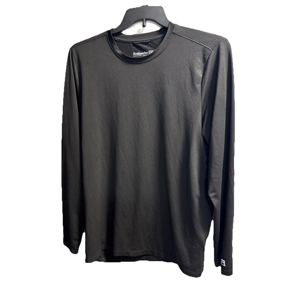 Men's Avalanche Black Long Sleeve‎ Shirt Size Large